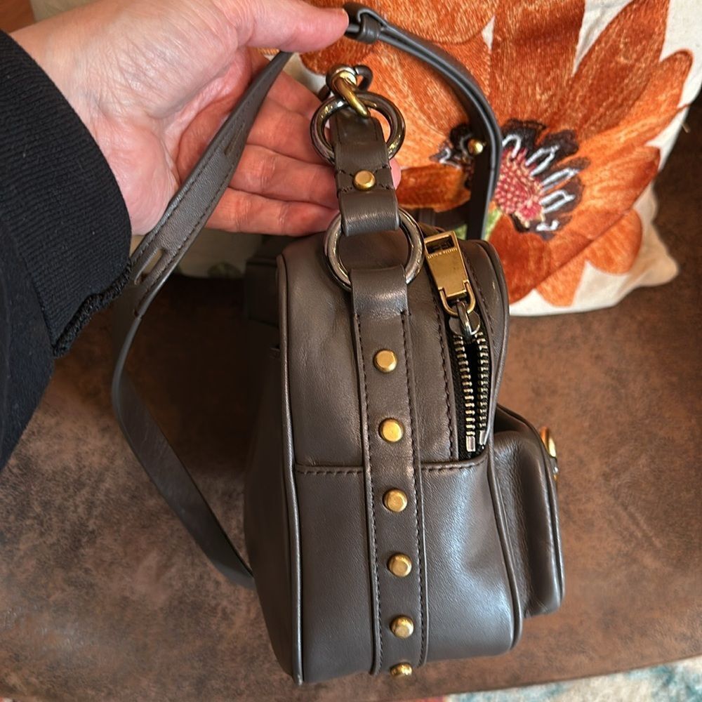 REBECCA MINKOFF CROSSBODY LEATHER JETT BOXY BAG STUDS CARGO RINGS CLASPS NWOT - Picture 9 of 17